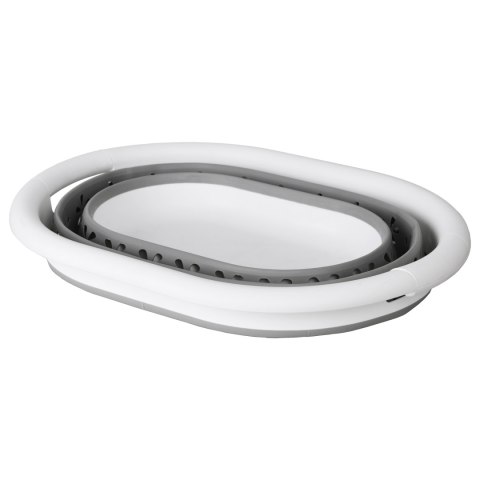 Miska składana owalna OVAL 50 x 37 cm biało-szara 25L COMPACT Miska składana owalna OVAL 50 x 37 cm biało-szara 25L COMPACT