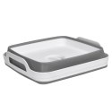 Miska składana z odpływem bialo-szara COMPACT Miska składana z odpływem bialo-szara COMPACT