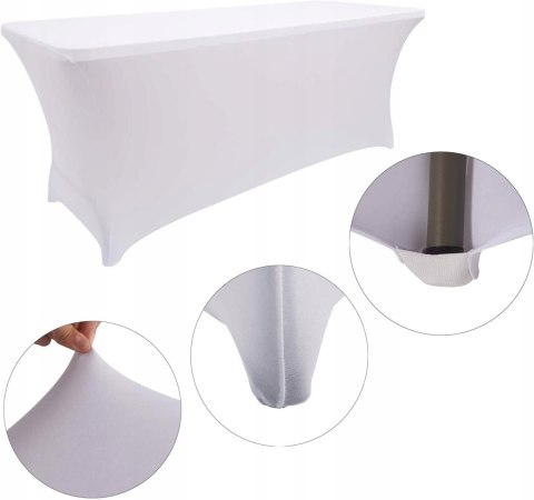 Pokrowiec stołu cateringowego 180 cm BIAŁY Pokrowiec stołu cateringowego 180 cm BIAŁY