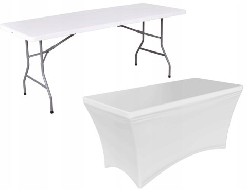 Pokrowiec stołu cateringowego 180 cm BIAŁY Pokrowiec stołu cateringowego 180 cm BIAŁY