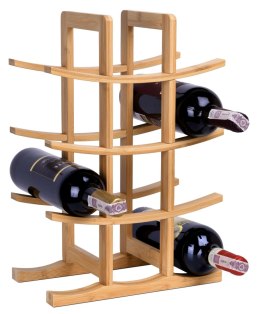 Stojak na wino bambusowy TODGAR naturalny
