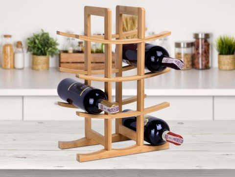 Stojak na wino bambusowy TODGAR naturalny Stojak na wino bambusowy TODGAR naturalny