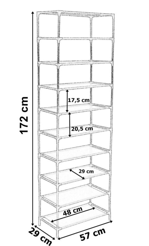 Szafka tekstylna na buty LEA Maroko - szaro-biała Szafka tekstylna na buty LEA Maroko - szaro-biała