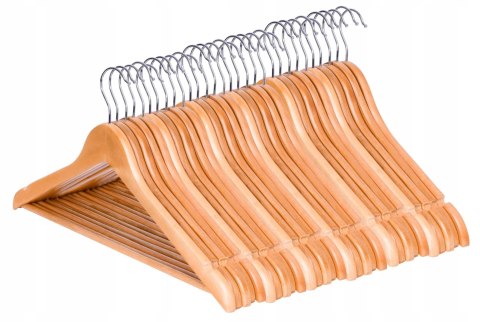 Wieszak drewniany RONDO komplet 30 szt jasny brąz Wieszak drewniany RONDO komplet 30 szt jasny brąz
