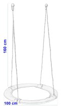 Huśtawka ogrodowa bocianie gniazdo ROMEK kolorowa 100 cm Huśtawka ogrodowa bocianie gniazdo ROMEK kolorowa 100 cm