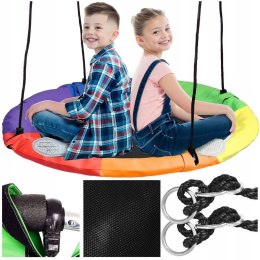 Huśtawka ogrodowa bocianie gniazdo ROMEK kolorowa 60 cm