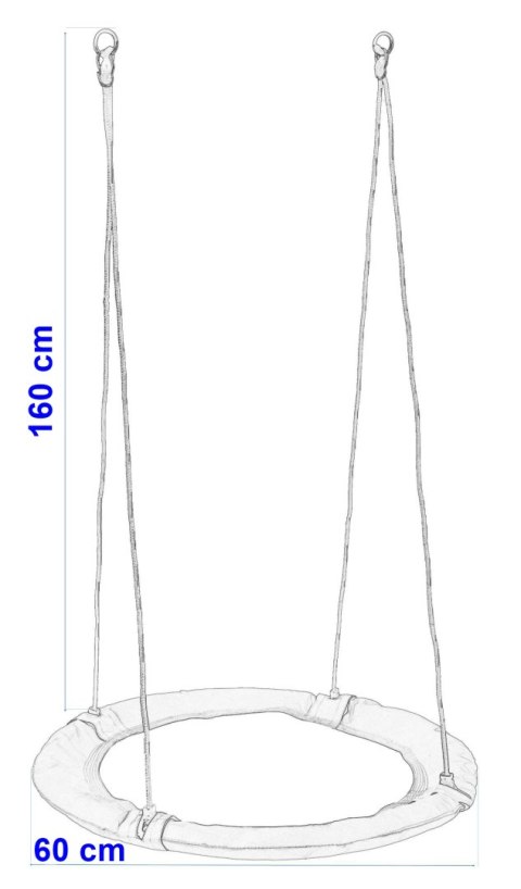Huśtawka ogrodowa bocianie gniazdo ROMEK kolorowa 60 cm Huśtawka ogrodowa bocianie gniazdo ROMEK kolorowa 60 cm