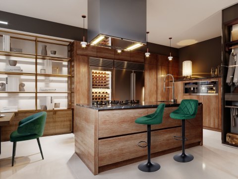 Krzesło barowe CYDRO BLACK welurowe ciemnozielone VELVET Krzesło barowe CYDRO BLACK welurowe ciemnozielone VELVET