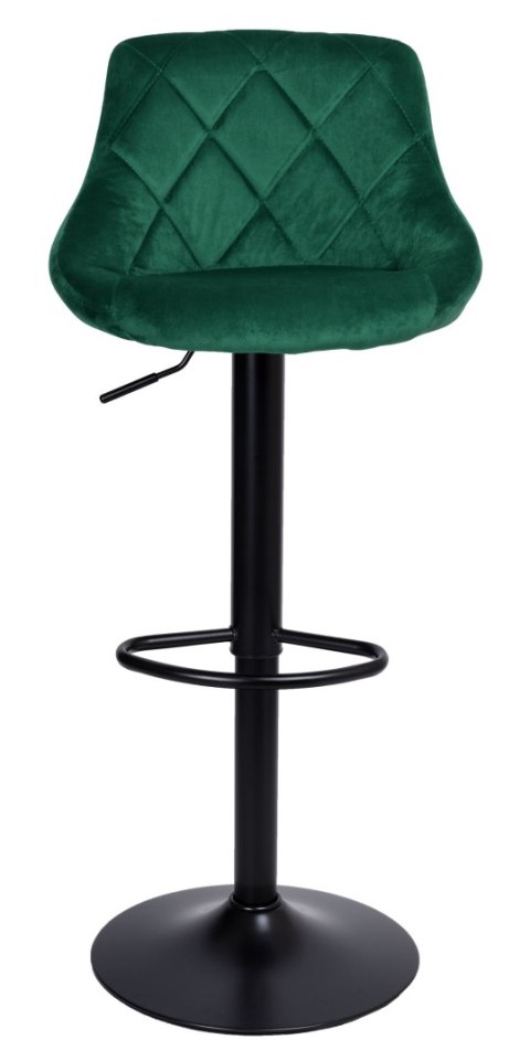 Krzesło barowe CYDRO BLACK welurowe ciemnozielone VELVET Krzesło barowe CYDRO BLACK welurowe ciemnozielone VELVET