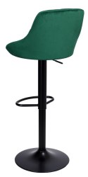 Krzesło barowe CYDRO BLACK welurowe ciemnozielone VELVET Krzesło barowe CYDRO BLACK welurowe ciemnozielone VELVET