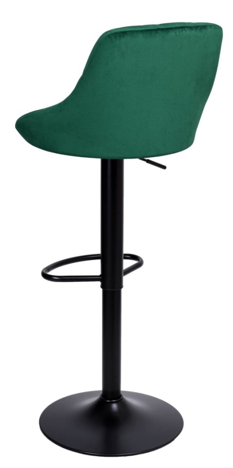 Krzesło barowe CYDRO BLACK welurowe ciemnozielone VELVET Krzesło barowe CYDRO BLACK welurowe ciemnozielone VELVET