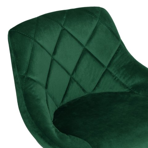 Krzesło barowe CYDRO BLACK welurowe ciemnozielone VELVET Krzesło barowe CYDRO BLACK welurowe ciemnozielone VELVET
