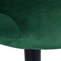 Krzesło barowe CYDRO BLACK welurowe ciemnozielone VELVET Krzesło barowe CYDRO BLACK welurowe ciemnozielone VELVET
