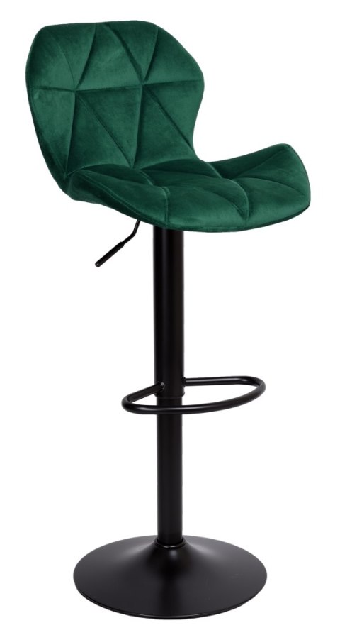 Krzesło barowe GORDON BLACK aksamitne ciemnozielone VELVET Krzesło barowe GORDON BLACK aksamitne ciemnozielone VELVET