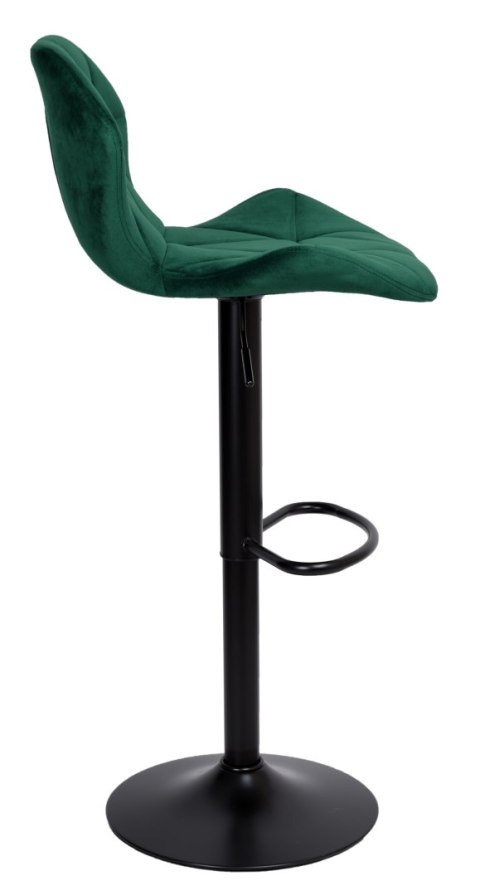 Krzesło barowe GORDON BLACK aksamitne ciemnozielone VELVET Krzesło barowe GORDON BLACK aksamitne ciemnozielone VELVET