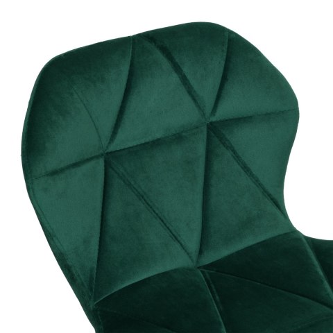 Krzesło barowe GORDON BLACK aksamitne ciemnozielone VELVET Krzesło barowe GORDON BLACK aksamitne ciemnozielone VELVET