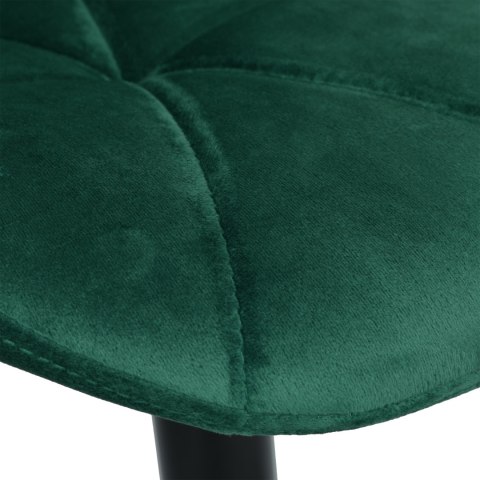 Krzesło barowe GORDON BLACK aksamitne ciemnozielone VELVET Krzesło barowe GORDON BLACK aksamitne ciemnozielone VELVET