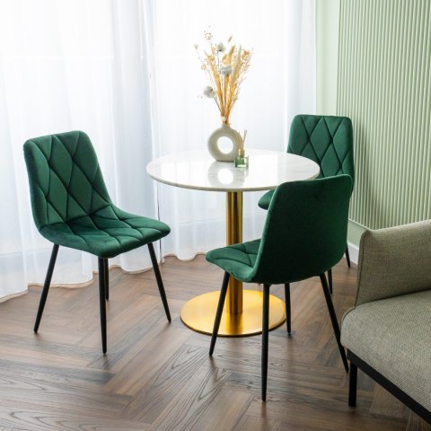 Krzesło welurowe MADISON ciemnozielone velvet Krzesło welurowe MADISON ciemnozielone velvet