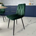 Krzesło welurowe MADISON ciemnozielone velvet Krzesło welurowe MADISON ciemnozielone velvet