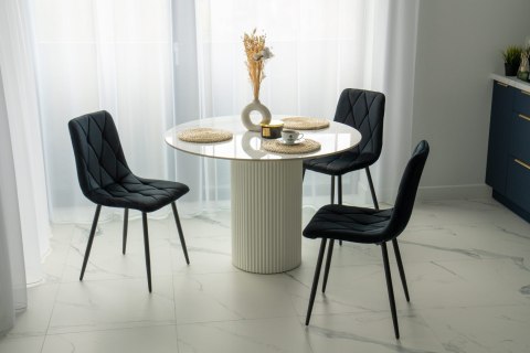 Krzesło welurowe MADISON czarne velvet Krzesło welurowe MADISON czarne velvet