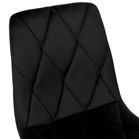 Krzesło welurowe MADISON czarne velvet Krzesło welurowe MADISON czarne velvet