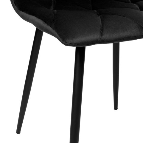 Krzesło welurowe MADISON czarne velvet Krzesło welurowe MADISON czarne velvet