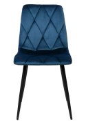 Krzesło welurowe MADISON granatowe velvet Krzesło welurowe MADISON granatowe velvet