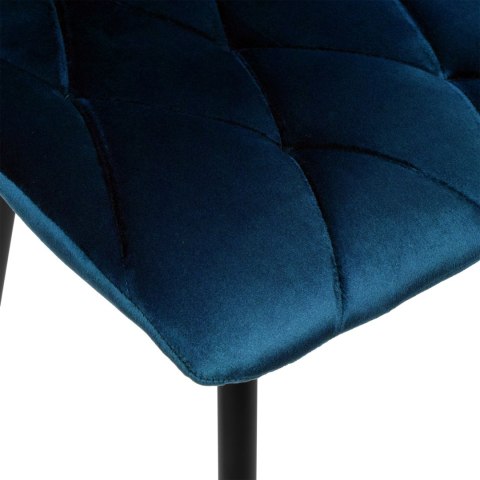 Krzesło welurowe MADISON granatowe velvet Krzesło welurowe MADISON granatowe velvet
