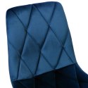 Krzesło welurowe MADISON granatowe velvet Krzesło welurowe MADISON granatowe velvet