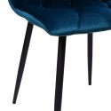 Krzesło welurowe MADISON granatowe velvet Krzesło welurowe MADISON granatowe velvet
