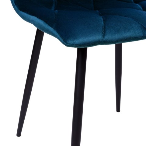 Krzesło welurowe MADISON granatowe velvet Krzesło welurowe MADISON granatowe velvet