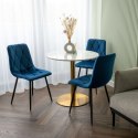 Krzesło welurowe MADISON granatowe velvet Krzesło welurowe MADISON granatowe velvet