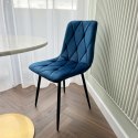 Krzesło welurowe MADISON granatowe velvet Krzesło welurowe MADISON granatowe velvet