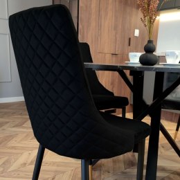 Krzesło welurowe VERMONT czarne Velvet
