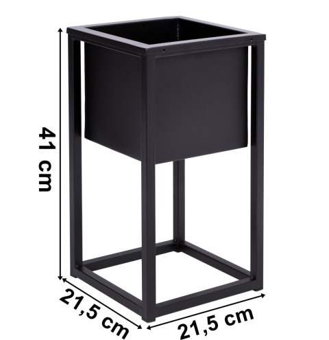 Kwietnik loftowy CONCOVE 40 cm czarny Kwietnik loftowy CONCOVE 40 cm czarny