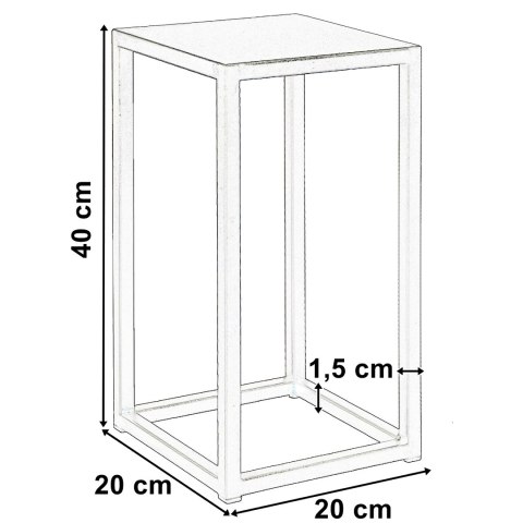 Kwietnik loftowy PIATTO 40 cm czarny Kwietnik loftowy PIATTO 40 cm czarny