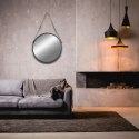Lustro wiszące okrągłe MIRAGE na pasku 60 cm czarne Lustro wiszące okrągłe MIRAGE na pasku 60 cm czarne