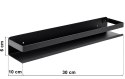 Półka loft MEGARA 30 cm czarna Półka loft MEGARA 30 cm czarna