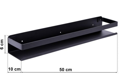 Półka loft MEGARA 50 cm czarna Półka loft MEGARA 50 cm czarna