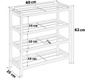 Półka na buty VIENA 4 poziomy loft czarna Półka na buty VIENA 4 poziomy loft czarna