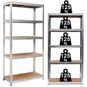 Regał magazynowy 5 poziomów 150x75x30 nośność 625 kg Regał magazynowy 5 poziomów 150x75x30 nośność 625 kg