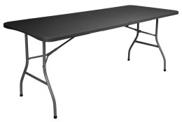 Stół bankietowy składany w walizkę RATTAN 180x74x74,5 szary