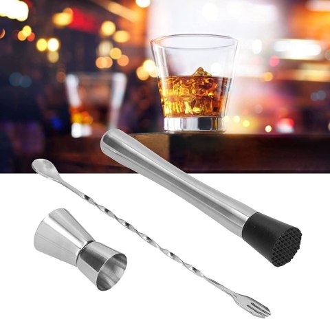 Zestaw barmański shaker do drinków DERBY 11 elementów Zestaw barmański shaker do drinków DERBY 11 elementów
