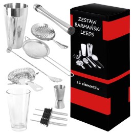 Zestaw barmański shaker do drinków LEEDS 11 elementów
