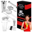 Zestaw barmański shaker do drinków LEEDS 11 elementów Zestaw barmański shaker do drinków LEEDS 11 elementów