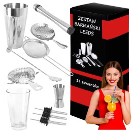 Zestaw barmański shaker do drinków LEEDS 11 elementów