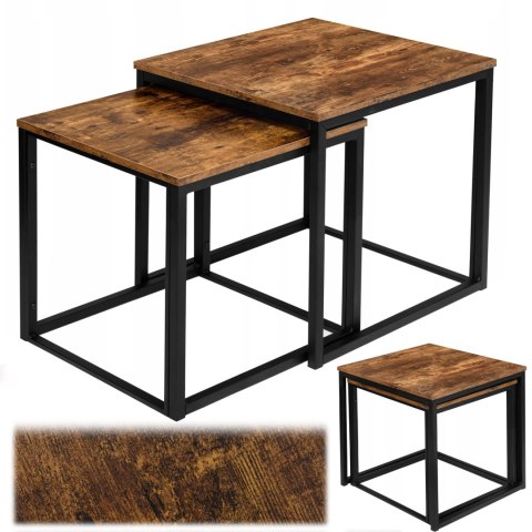 Zestaw stolików kawowych PRAVEN RUSTIC Zestaw stolików kawowych PRAVEN RUSTIC