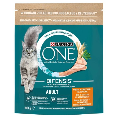 PURINA One Bifensis Adult Bogata w Kurczaka i Pełne Ziarna - sucha karma dla kota - 800 g PURINA One Bifensis Adult Bogata w Kurczaka i Pełne Ziarna - sucha karma dla kota - 800 g