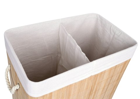 Kosz bambusowy na pranie SOREN 2 komory natural Kosz bambusowy na pranie SOREN 2 komory natural
