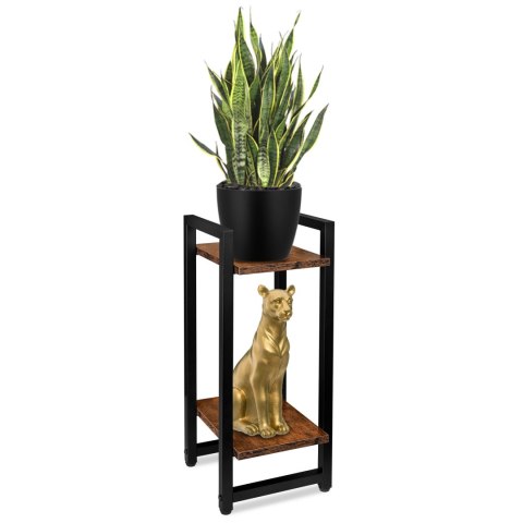 Kwietnik loftowy czarny LUPIN RUSTIC postarzany dąb Kwietnik loftowy czarny LUPIN RUSTIC postarzany dąb